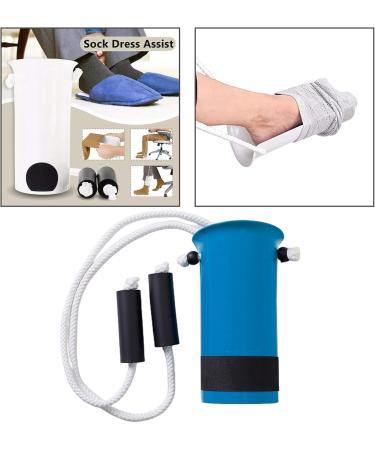 Set of 5 Anti-Slip Senior Sock Aid Helpers - Blue Stocking Slider Pulling Aid for Easy Dressing - Buy Online on GoSupps.com