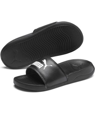 PUMA Unisex Kids Popcat 20 PS Slide Sandals - 34.5 EU - Puma Black & White | International Shipping - Buy Online on GoSupps.com