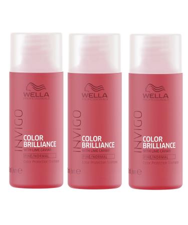 3x Color Brilliance Shampoo Invigo Wella Professionals for fine to normal hair 50 ml each 150 ml