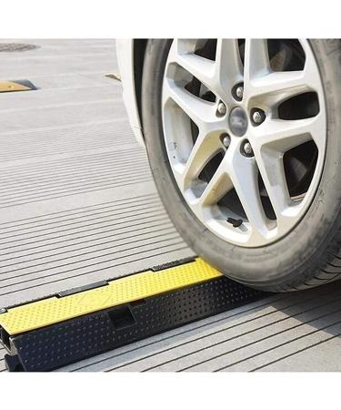 Miniature Speed Bumps Bicycle Motorcycle Safety Rampss School Hospital Doorway Service Rampss Size:100 * 15 * 3CM Yellow (Black) - Buy Online on GoSupps.com