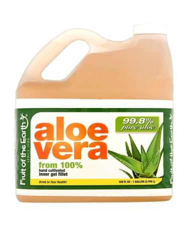 Fruit Of The Earth Aloe Vera Juice 128 Fl. Oz. Jug - 99.8% Pure Aloe, Natural Hydration - Buy Online on GoSupps.com