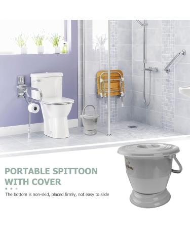Portable Spittoon Urine Chamber Pots: Unisex Urinal Bottle Old Child Potty Bedpan with Lid Car Emergency Toilet for Children Camping Travel Home (Black) (Gray) - Buy Online on GoSupps.com
