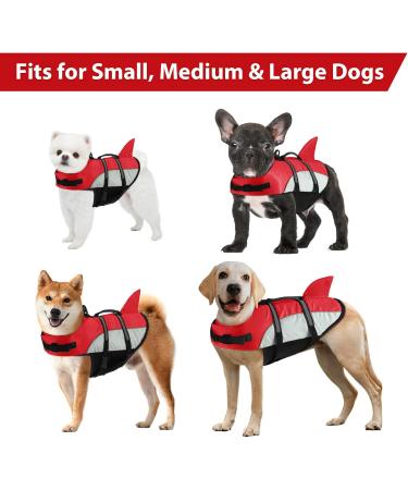 Alagirls Dog Swimming Vest | Reflective Life Jacket with Rescue Handle | Size XS (33-43cm) | Red & Gray - Buy Online on GoSupps.com