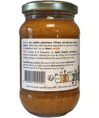  EBENE&BAOBAB Ebene&Baobab - Delicious sauce & marinade Yassa de Casamance for barbecue and starchy foods simmered onions lemon juice and condiments - up to 3 or 4 people 250 g jar net cooked in France - Buy Online on GoSupps.com