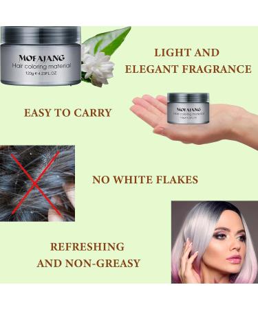 Silver Gray Hair Wax Pomade - Long Lasting Washable Temporary Color for Party Cosplay & Date | Non-Greasy Matte Styling Wax - Buy Online on GoSupps.com