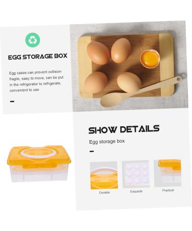 Egg Storage Box Plastic Tray Plastic Eggs Plastic Egg Holder Tray Egg Plate Travel Filling re-usable Orange 24X16.5X10CM - Buy Online on GoSupps.com