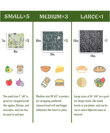 9 Pack Beeswax Wrap Set - Eco-Friendly Reusable Food Wraps - Zero Waste, Sustainable, Plastic-Free Storage - Flowers and Birds Pattern - Buy Online on GoSupps.com