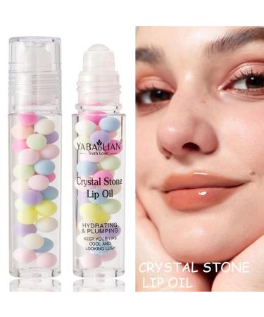 Moisturizing Lip Oil - Plumping Lip Treatment Moisturizing Roller Gloss | Non-Sticky Lip Care Serum Nourishing Shine Oil Lip Revitalizer - Buy Online on GoSupps.com