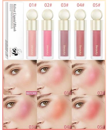  Lestpola Liquid velvet makeup ribbon for cream blush soft cream blush dual use for cheeks and lips long-lasting natural look dewy finish skin blush contour blush-02 - Buy Online on GoSupps.com