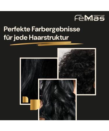  Femmas FemMas Black Brown Hair Colour 2.0 Professional Cream with Argan Keratin and Ceramide Oil for Permanent Hair Colour for Long Lasting Vibrant Colour Results - Buy Online on GoSupps.com