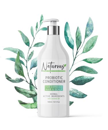 Natural After Keratin Coconut Oil Conditioner - Paraben Alcohol Sulfate and Salt Free - Organic Herbal Ingredients - Growth and Repair - Anti Frizz - Post Hair Coloration for Damaged Hair - 51 Ounces