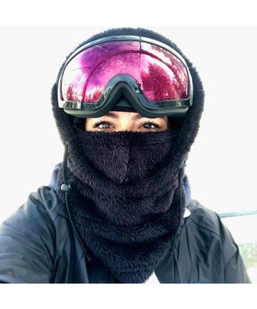 Shy Velvet Balaclava Wind-Resistant Winter Face Mask  Fleece Ski Mask for Men and Women  Warm Face Cover Hat Cap Scarf Black - Buy Online on GoSupps.com