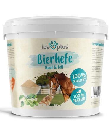Ida plus - pure beer yeast powder - 1.5 kg - 100% natural product for dogs cats & horses - feed supplement for shiny fur & powerful skin - rich in B vitamins minerals & trace elements 1.5 kg