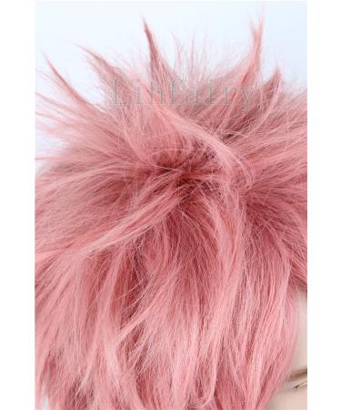 Linfairy Unisex Straight Short Pink Anime Cosplay Wig - Halloween Costume Wig for Men & Women - Shop Internationally! - Buy Online on GoSupps.com