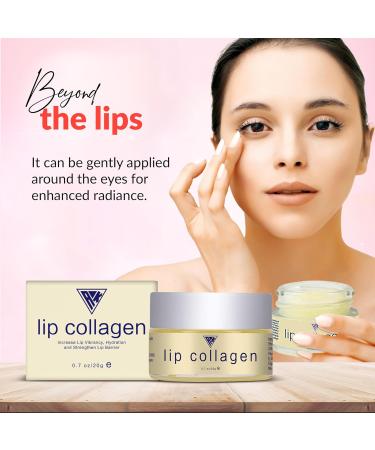 Shop Lip Collagen Peptides Complex & Overnight Lip Mask - Plump Hydrate & Nourish Your Lips | 20g with Vitamin E Coconut & Beeswax - Buy Online on GoSupps.com