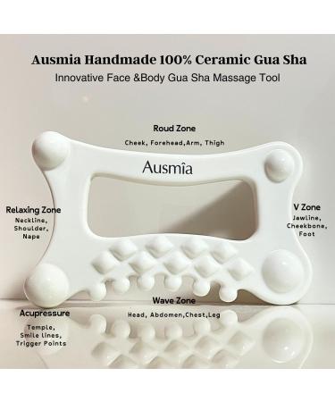 Premium Face & Body Gua Sha Tool | Lymphatic Drainage & Muscle Relief | Ceramic Gua Sha Facial Massage Board - Buy Online on GoSupps.com
