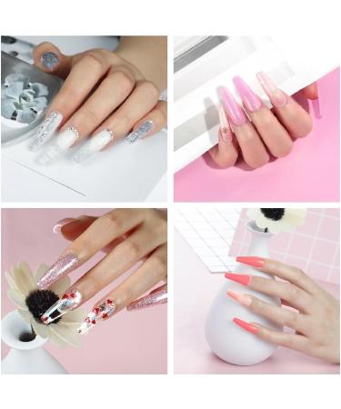 COSCELIA Gel Nail Polish Kit with U V Light Starter Kit 10PC Gel Polish Top Base Coat Nail Art Rhinestones Pink White Glitter Colors Gel Nail Manicure Kit Nail Art Design DIY for Women - Buy Online on GoSupps.com