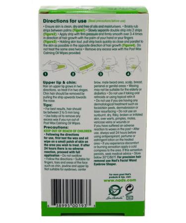 Nad's Facial Wax Strips - 24 Easy Waxing Strips for Smooth Skin - Buy Online on GoSupps.com
