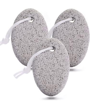 Borogo Natural Pumice Stone 3-Pack for Feet & Hands - Callus Remover & Exfoliation Tool for Dead Skin on Heels, Elbows - White - Buy Online on GoSupps.com