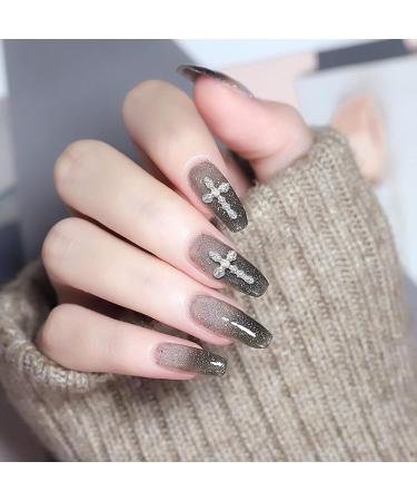 30 Pcs Cross Nail Charms - Gold & Silver Studs for Women DIY Jewelry and Crafts - Buy Online on GoSupps.com