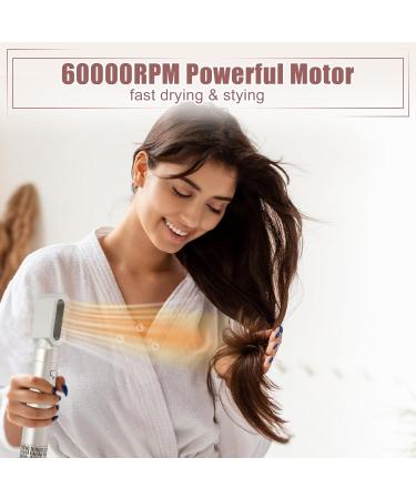 VOCOSTE 6 in 1 Hot Air Brush - Hair Dryer Volumizer & Curling Wand Set | Silver Tone - International Shipping Available - Buy Online on GoSupps.com