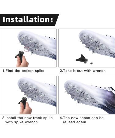 Mineloff Steel Pyramid Track Spikes Replacement Kit - 100pcs Silver with Storage Box and Wrench | Ideal for Running, Hiking, High Jumping, Cross Country - Buy Online on GoSupps.com
