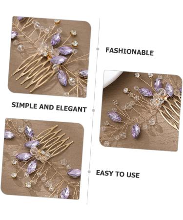 Housoutil diamond wedding hair accessories for brides hair accessories bride prom Xiuhe clothing child wedding vintage hair comb wedding accessories for brides hair comb clips - Buy Online on GoSupps.com