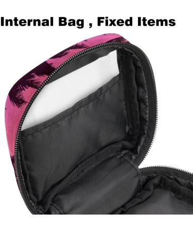 Portable Women's Binding-Up Bags - Menstrual Cup & Tampon Bags for Teens | Tropical Palm Silhouettes - Buy Online on GoSupps.com