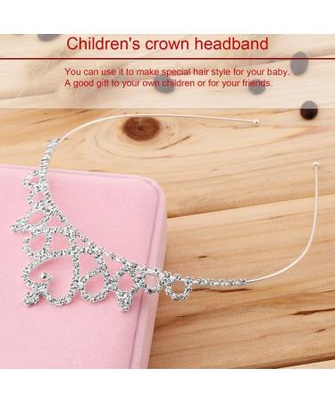 Kids Flower Girl Children Wedding Prom Tiara Crown Headband - Kid Size Baby Princess Headband Girls Hair Band Hair Accessories - Silver - Buy Online on GoSupps.com
