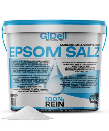 Epsom Sel de bain 10 kg de sulfate de magn sium de qualit pharmaceutique 100 % pur naturel pieds