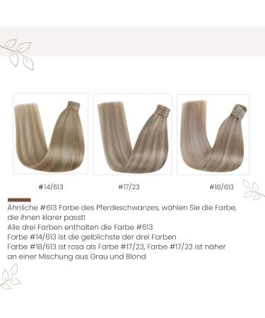 Hetto Braid Extensions | Real Hair Blond Ponytail Extensions #18/613 Ash Blonde | Highlighted 30g 35cm - Buy Online on GoSupps.com