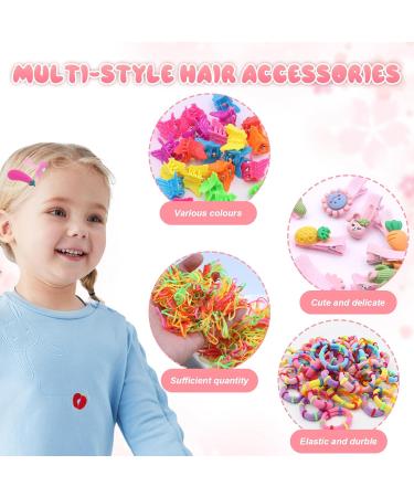 VEGCOO 808 Pcs Girl Hair Accessories Gift Set - Variety of Hair Bands and Bobbles for Kids - Toddler Hair Accessories for Girls Children - Buy Online on GoSupps.com