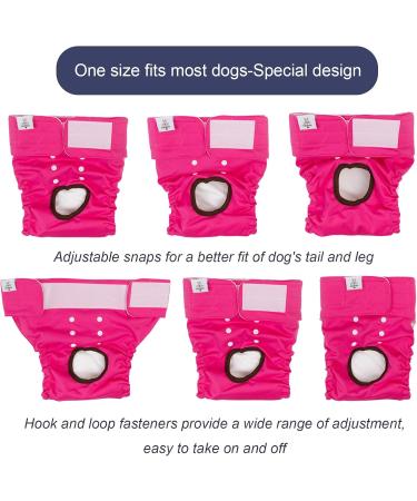 Cutebone 3-Pack Washable Dog Diapers - Waterproof Puppy Pants for Heat Period | Valentine's Day Rose Collection (D24S-DE ROSE & LILA Size S 28-40.5cm) - Buy Online on GoSupps.com