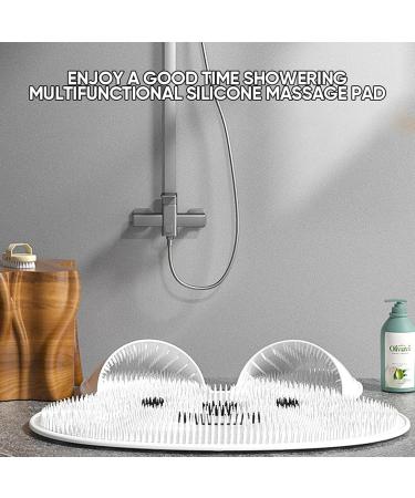 Chenri Rabbit Foot Rubbing Artifact | Silicone Shower Foot Massager & Scrubber with Non-Slip Suction Cups | Foot Care & Washing Mat (Gray) - Buy Online on GoSupps.com