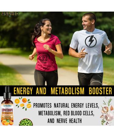 ANUMED Lipotropic Complex Liquid Drops with Vitamin B12, B6, Folic Acid - Liver Health, Natural Cleanser & Detox - Vegan, Non-GMO, Gluten-Free - 2oz - Buy Online on GoSupps.com
