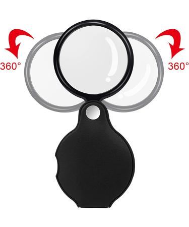 8 Packs 10X Mini Magnifying Glass Folding Pocket Magnifying Glass with Black Rotating Protective for Reading  Books  Jewelryâ¦ - Buy Online on GoSupps.com