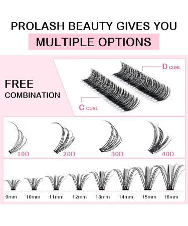 280 Pcs 40D-C-0.07-9-15mix Cluster Lashes - DIY Wispy Bottom Lashes - C D Curl - Large Size | Perfect for At-Home Use - Buy Online on GoSupps.com