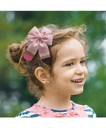 School Hair Bows | Pencil Hair Bow Clips Alligator - Hair Bow Clips Grosgrain Ribbon School Bows Decorations Frifer Pink A - Buy Online on GoSupps.com