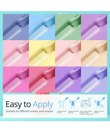 UR SUGAR UV Nail Polish Pastel Shellac Set - 12PCS Macaroon Candy Gel Colors for Spring - Perfect for Stunning Gel Nails - Buy Online on GoSupps.com