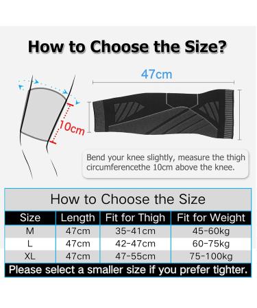 Goosom Adjustable Knee Support - 2 Pack Compression Knee Protectors for Sports Slipproof & Breathable (Black XL) - Unisex K50 - Buy Online on GoSupps.com