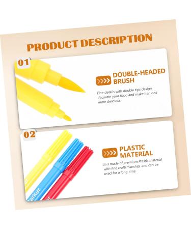 ABOOFAN 9 Pcs Baking Pen Food Markers Edible Markers Decorating Fondant Pen Easter Eggs Painting Drawing Pen for Cake Decorating Pen Food Decorating Writer Double Sided Hook Line Plastic - Buy Online on GoSupps.com