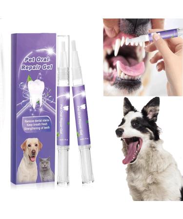Pet Oral Repair Gel Pet Oral Repair Gel For Dogs Pet Oral Restorative Gel Pet Oral Restoration White Gel Pet Oral Restoration Gel Targets Tartars-Without Brushin (2)