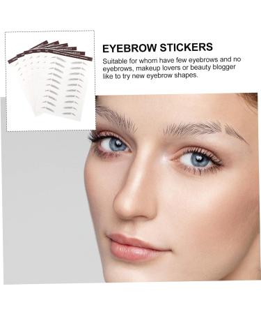 PLAFOPE 6pcs Eyebrow Stickers Brown Fake Eyebrows Brow Stickers Eyes Brow Shaper Hair Water Transfer Paper 5.8X1X0.1CM Brown - Buy Online on GoSupps.com