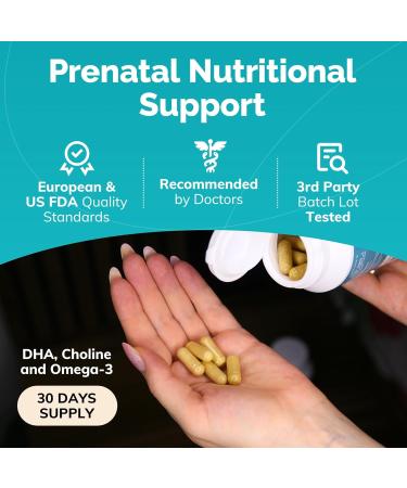 Conceive Plus Prenatal Vitamins for Women Supplement - Multivitamin With Folic Acid for Pregnancy Vegan Choline Iron - Pre Natal Vitamins DHA Non GMO - Maternity Vitamin for Brain & Eye 60 Capsules - Buy Online on GoSupps.com
