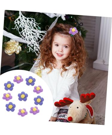 FOMIYES 30 Pcs Hairpin Accessories Girls Clothes Knitted Flowers Diy Phone Case Material Puffs Suite Child 1 count (Pack of 1) Assorted Color 4x3pcs - Buy Online on GoSupps.com