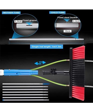 Photovoltaic Panel Cleaning Water Fed Telescopic Brush Extendable Cleaner Conservatory Roof Cleaning Tools Windows Cleaning Washing Tool Brush Head (Color : 11m/36in Size : 30Cm Brush Head) (6m/ 6m/19.6in 50Cm Brush Head - Buy Online on GoSupps.com