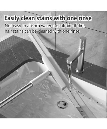 RRRYYYZZ Squeegee for Floor with Brush and 2 Scrape 49'' Adjustable Handle Squeegee for Floor Silicone Brooms for Floor Cleaning Cleans Glass Fine Dust Hair Liquids - Buy Online on GoSupps.com