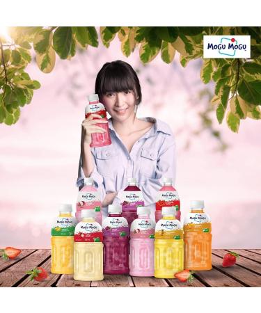 Mogu Mogu Strawberry Juice with 25% NATA De Coco | Energy Booster Drink Delicious And Nutritious Drink Tasty And Twisty Treat Gift Hamper (6) - Buy Online on GoSupps.com