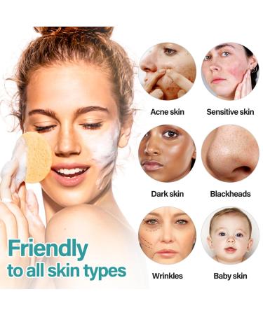 50 Natural Compressed Facial Sponges - Reusable Makeup Removal & Daily Skin Care - Buy Online on GoSupps.com