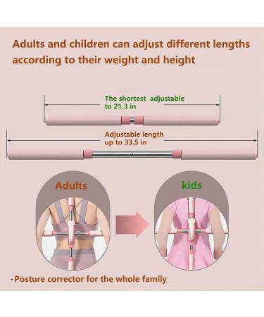 Retractable Posture Corrector Yoga Sticks for Adults & Kids - Pink Back Brace - Buy Online on GoSupps.com